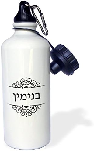 3dRose Shalom héber Szó, A Béke Vagy a Hello Jó Kívánom, Ivrit, Fekete-Fehér Csepp Víz Üveg