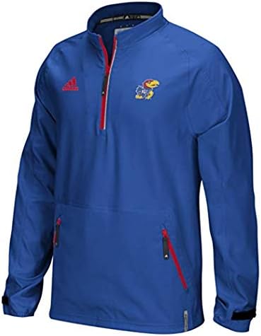 adidas NCAA Férfi Szőtt 1/4 Zip jacket, Kansas Jayhawkshoz - Kék