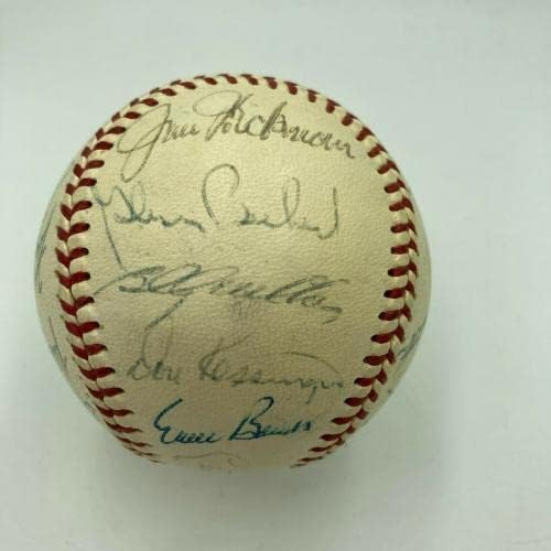 1970 Chicago Cubs Csapat Aláírt Nemzeti League Baseball Ernie Bankok SZÖVETSÉG COA - Dedikált Baseball