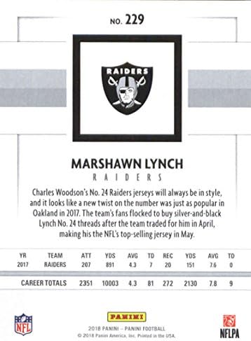 2018 Panini NFL-Foci 229 Marshawn Lynch Oakland Raiders Hivatalos Kereskedési Kártya