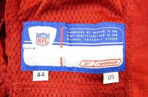 2005-ben a San Francisco 49ers Andre Carter 96 Játék Kiadott Piros Mez 44 DP28841 - Aláíratlan NFL Játék Használt Mezek