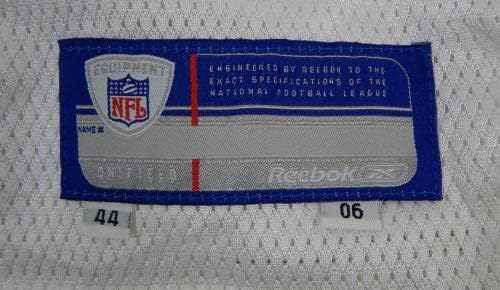 2006-ban a San Francisco 49ers Üres Játék Kiadott Fehér Jersey Reebok 44 DP24083 - Aláíratlan NFL Játék Használt Mezek