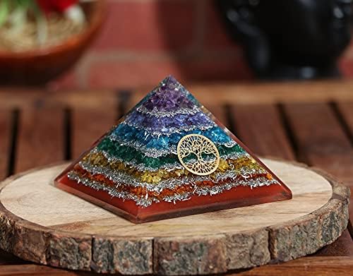 55mm orgon Piramis 7 Színek Onyx Ezüst Csillogó Védelem Kristályok Reiki Gyógyító Kövek, organite Piramis Szerencsét hoz