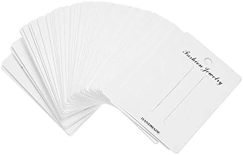BLUECELL 100-as Fehér Színű, Téglalap alakú Papír hajcsat Haj Íjak Kijelző Kártyák