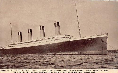 A White Star Line Gőzös Titanic Hajó, Hajók, Képeslap, Képeslapok