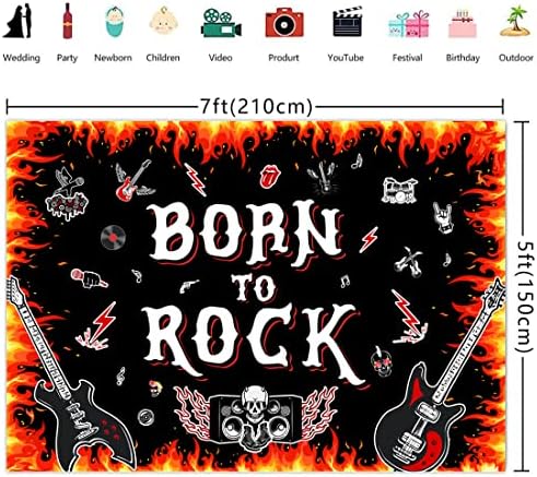 Lofaris Született, hogy a Rock Baby Shower Hátteret, Party Dekoráció, Rock and Roll, Rock Star Zenei Téma Születésnapi Party