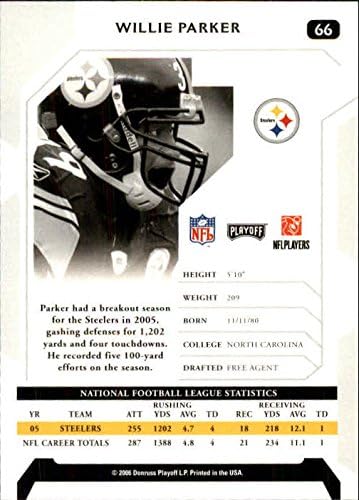 2006 Rájátszás NFL Rájátszás 66 Willie Parker - Pittsburgh Steelers