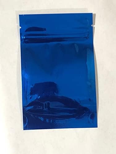 100 Csomag 5x 3 1/4 Kék Mylar Táskák Élelmiszer Tárolására & Szárított Gyógynövények - Mylar Táska Ehető Csomagolás - Multi-Használat