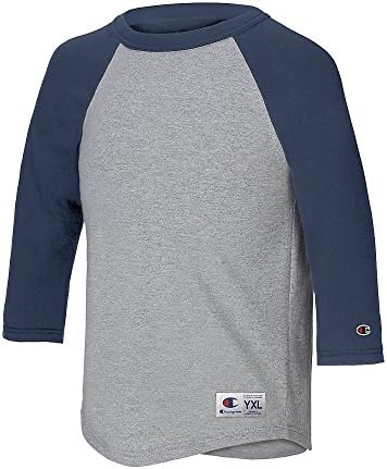 Bajnok Ifjúsági Raglan Baseball-T-Shirt_Oxford Szürke/Navy_XL