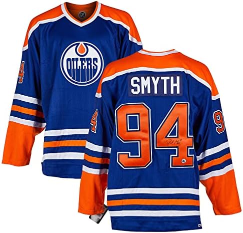 Ryan Smyth Aláírt Edmonton Oilers 36x44 Jersey Keret - Dedikált NHL-Mezek