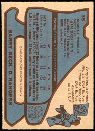 1979 O-Pee-Chee 35 Barry Beck Colorado Rockies-Jégkorong (Hoki-Kártya) NM Sziklás-Hoki