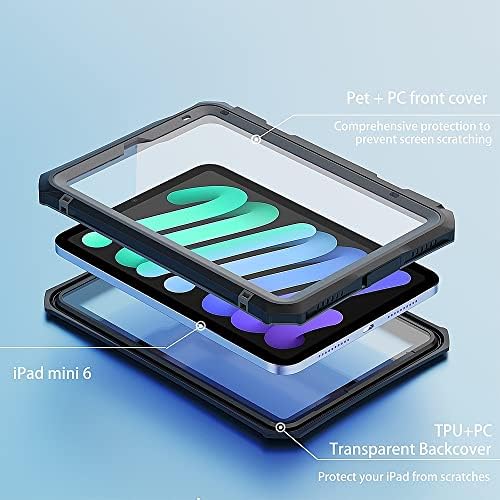 SaharaCase Vízálló Védelem Esetben Cover az Apple az iPad Mini 8.3 Inch (6. Generációs 2021) [Ütésálló Lökhárító] nagy teljesítményű