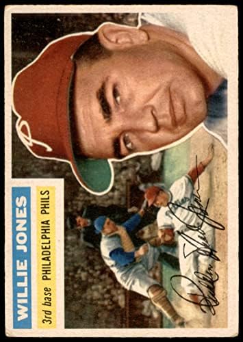 1956 Topps 127 GRY Willie Jones Philadelphia Phillies (Baseball Kártya) (Szürke Vissza) VG Phillies