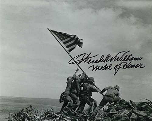 Hershel Woody Williams Aláírt Autogramot 8x10 Fotó - második világháború Moh Iwo Jima - Dedikált MLB Fotók