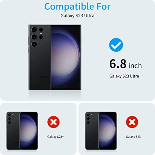 Cnarery Adatvédelmi képernyővédő fólia Samsung Galaxy S23 Ultra 5G, [2 Csomag] Anti-Spy Edzett Üveg Egyszerű Telepítés Anti-kukkoló