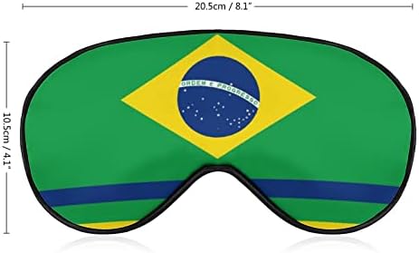 Brazil Zászló Nyomtatás Szem Maszk Fény Blokkoló Aludni Maszk, Állítható Heveder Utazási Alszik Műszakban végzett Munka