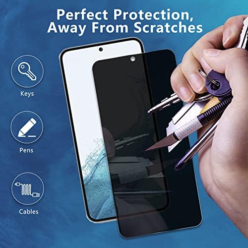(2+2 csomag) 2 Csomag Adatvédelmi képernyővédő fólia Samsung Galaxy S23 PLUSZ 5G, 2 Csomag Kamera Lencséjét Védő, 9H Keménység
