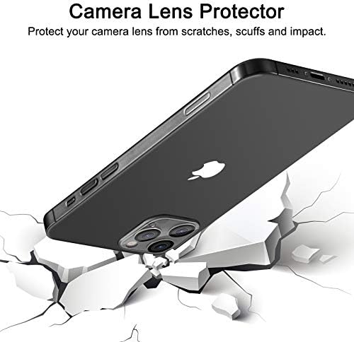 TECHO Törhetetlen kijelző Védő fólia Kompatibilis az iPhone 12 Pro (5X Ütközés elleni Védelem) (Szélét Teljes Lefedettség),