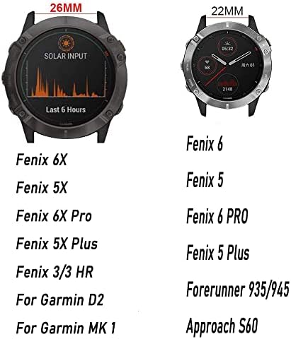 GANYUU Watchband a Garmin Fenix 6 6X Pro 5 5X Plusz 3HR Zenekar Megközelítés S60 S62 3 PULZUSMÉRŐ Óra gyorskioldó Easyfit