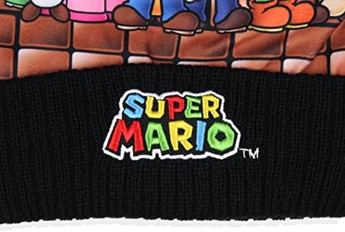 Nintendo Super Mario Multi Karakter Hímzett Logó Bilincsben Pom Beanie Sapka