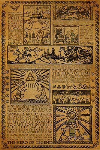 Piramis Amerika Zelda Történet A Hős Mitológia Idővonalon a Videó Játék, Szerencsejáték Király Fali Dekor Art Nyomtatás Poszter