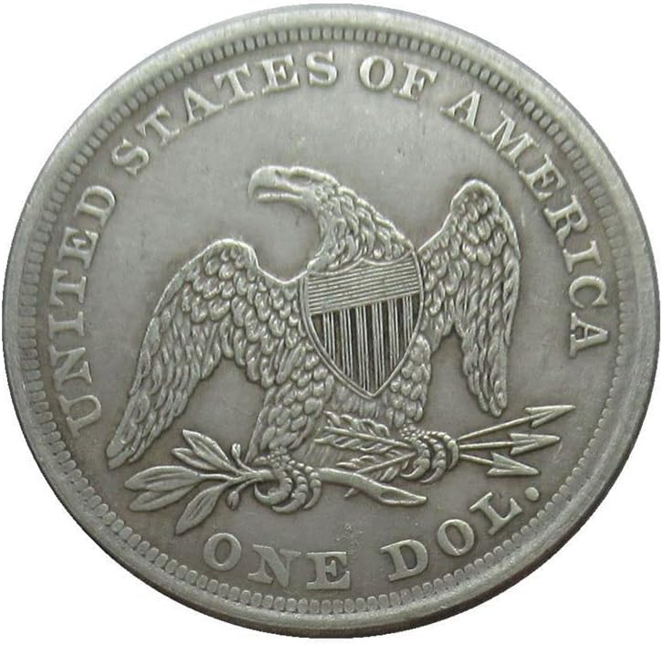 Egyesült ÁLLAMOK 1 dollár Zászló 1857 Ezüst Bevonatú Replika Emlékérme