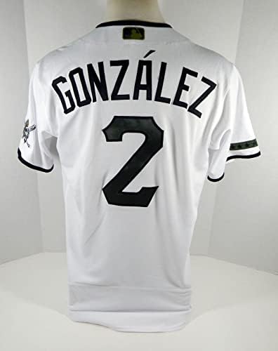 2020 Pittsburgh Pirates Erik Gonzalez 2 Játék Kiadott Pos Használt Fehér Jersey Mem D - Game Használt MLB Mezek