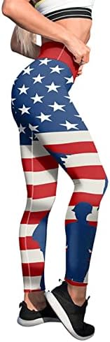 Női Jóga Nadrág Zsebében a Nők Színű Nadrág Amerikai Egyéni Pilates USA Leggings Futó Zászló Hazafias Jóga