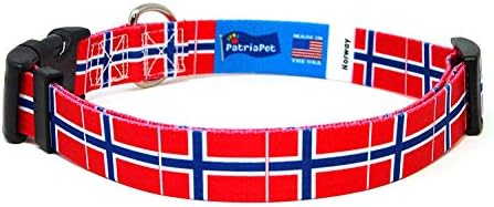 Norvégia Nyakörv | Norvég Zászló | gyorskioldó Csattal | Made in NJ, USA | a Kis Kutyák