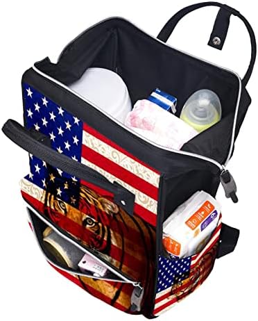 GUEROTKR Utazási Hátizsák, Pelenka táska, Hátizsák Táskában, Amerikai Zászló Tigris