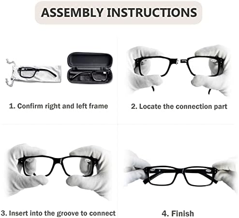 (Fekete-Bal Szem +2.50,Fekete-Jobb Szem +1.50) olvasószemüveget Különböző erősségű Minden Szem