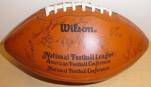 1987-88 Green Bay Packers Csapatát Aláírt NFL WILSON Labdarúgó Sharpe Újonc PSA/DNS - Dedikált Focilabda