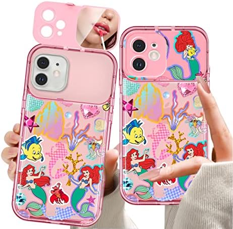 JoySolar iPhone 11 6.1 Aranyos Rajzfilm Telefon Esetében a Smink Tükör, Aranyos Telefon Esetekben a Nők Tini Lányok Gyerekek