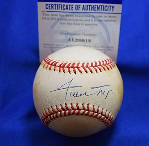 Willie Mays PSA DNS-Coa Autogramot Nemzeti Liga ONL Aláírt Baseball 1