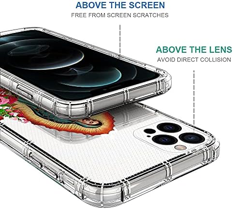 CARLOCA Kompatibilis az iPhone 13 Pro Max Esetében Lány,Tiszta Virág Hölgy Vallás Minta Design Műanyag Ütésálló TPU Lökhárító