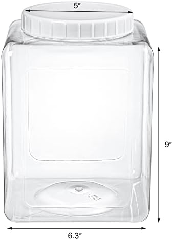 Elsjoy 2 Csomag 1.3 Literes Műanyag Üvegek, Műanyag Literes tartály Fedéllel, a Nagy Tér Műanyag Élelmiszer-Tároló Edényt