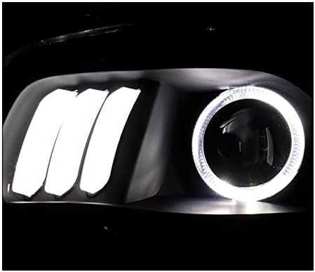 ZMAUTOPARTS LED-Halo-Vetítő Fényszórók, Fényszóró Black w/6.25 Kék DRL Kompatibilis a 2014-2018 Jeep Cherokee