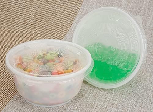 GOLDEN APPLE Étel elkészítése konténerek 24oz-15sets [700ml] Újrahasználható Műanyag edényben Fedő -BPA Mentes - Eldobható