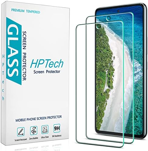 HPTech (2 Csomag), amelynek Célja a Samsung Galaxy A53 5G Edzett Üveg kijelző Védő fólia, Támogatása, Ujjlenyomat-Olvasó,