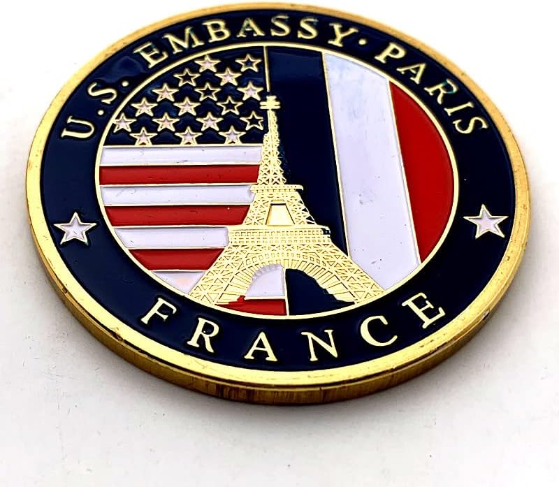 Egyesült Államok, Franciaország Eiffel-Torony Párizs a Szerelem Aranyozott Emlékérme Gyűjtemény Érmék, Arany Érme, Érmék