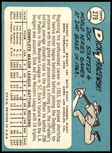 1965 Topps 279 Dick Tracewski Los Angeles Dodgers (Baseball Kártya) NM Dodgers